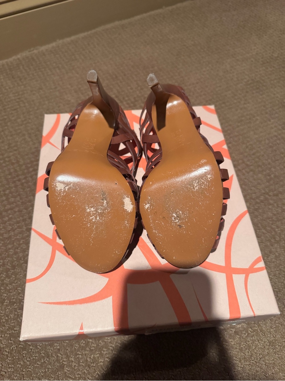 Brown Via Spiga Slip On Heels - Picture 4 of 5